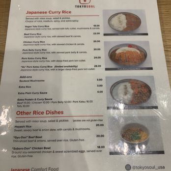 Tokyo Soul - Menu - January 2026 - Japanese Curry Near Me - Arcadia, California Tokyo Soul - Menu - January 2026 - Japanese Curry Near Me - Arcadia, California