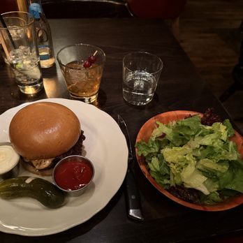 Trivoli Tavern - Double cheeseburger with side salad--delicious! - American Near Me - Chicago, Illinois Trivoli Tavern - Double cheeseburger with side salad--delicious! - American Near Me - Chicago, Illinois