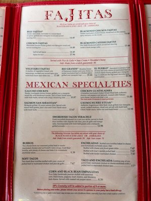 Menu photo 8 Jose Tejas Fairfield, NJ