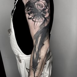 Nuclearabbit - Trash Polka Abstract Tattoo