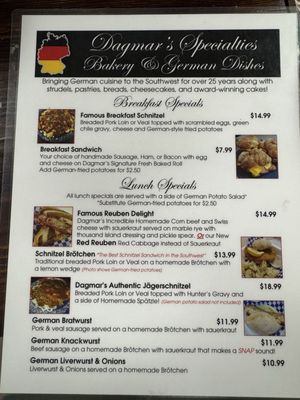 Menu photo 3 Dagmar's Strudel House Rio Rancho, NM