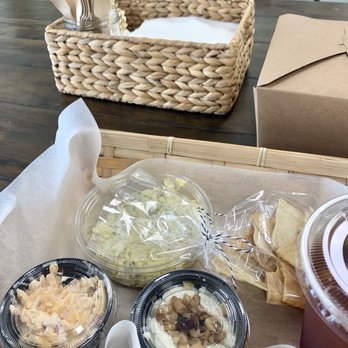 Hurley House - Lunch Trio Basket- Egg Salad, Pimento Cheese, Goat Cheese & Pita Chips with an Iced Mint Tea - Bakeries Near Me - Fort Worth, Texas Hurley House - Lunch Trio Basket- Egg Salad, Pimento Cheese, Goat Cheese & Pita Chips with an Iced Mint Tea - Bakeries Near Me - Fort Worth, Texas