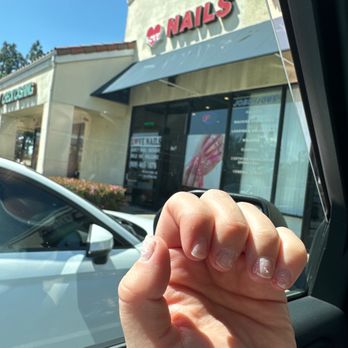 Love Nails - They chipped my real nails so bad, didn't even take them off in a way that wasn't painful after I asked them not to cut my real nails. - Nail Technicians Near Me - Chino, California