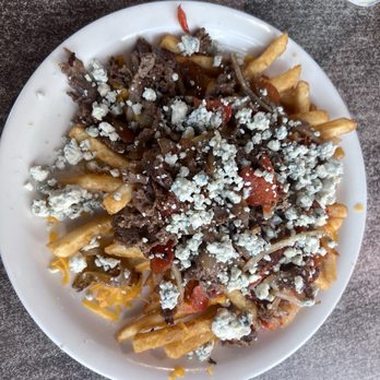 Murphy's Cafe 126 - Bleu Cheesesteak on French Fries - Cheesesteaks Near Me - Riverton, Utah Murphy's Cafe 126 - Bleu Cheesesteak on French Fries - Cheesesteaks Near Me - Riverton, Utah