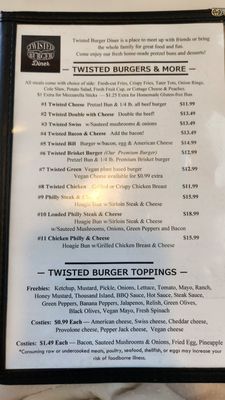 Menu photo 5 Twisted Burger Diner Flint, MI
