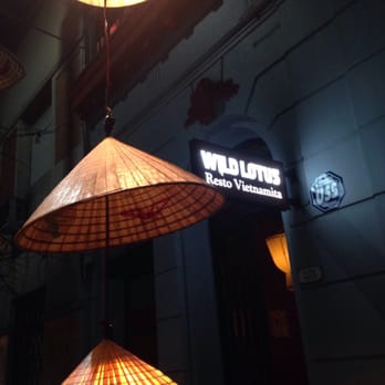 Wild Lotus - Entrance, clever way to use the hats (as lamp shade) - Vietnamese Near Me - Buenos Aires, C