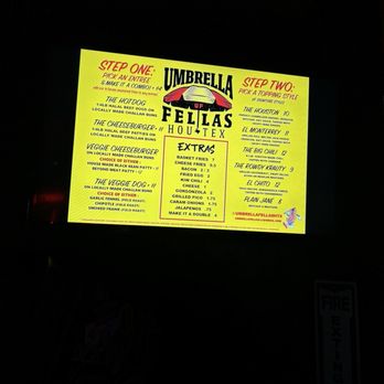 Umbrella Fellas - Menu Feb 2024 - Hot Dogs Near Me - Houston, Texas Umbrella Fellas - Menu Feb 2024 - Hot Dogs Near Me - Houston, Texas