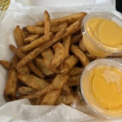 Evergreen Cafe - French fries with nacho cheese