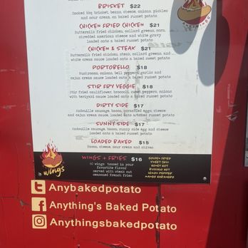 Anything's Baked Potato - Menu - Food Trucks Near Me - Austin, Texas Anything's Baked Potato - Menu - Food Trucks Near Me - Austin, Texas
