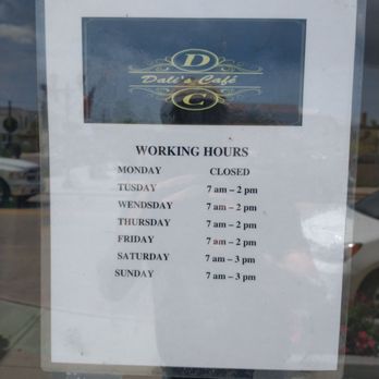 Dali's Cafe - Hours as of 7/7/2023 - Breakfast & Brunch Near Me - Manitowoc, Wisconsin Dali's Cafe - Hours as of 7/7/2023 - Breakfast & Brunch Near Me - Manitowoc, Wisconsin