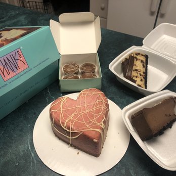 Hank's Cheesecakes - Strawberry Heart cheesecake, Double chocolate cheesecake, peanut butter chocolate chip cheesecake... - Bakeries Near Me - Saint Louis, Missouri Hank's Cheesecakes - Strawberry Heart cheesecake, Double chocolate cheesecake, peanut butter chocolate chip cheesecake... - Bakeries Near Me - Saint Louis, Missouri