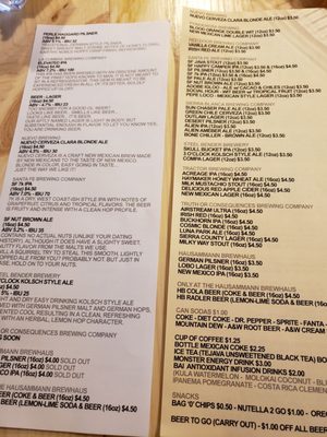 Menu photo 4 Hausammann Brewhaus Albuquerque, NM