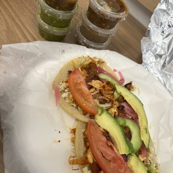 Taqueria El Rancho - a taco with avocado and tomatoes - Mexican Near Me - Kennewick, Washington Taqueria El Rancho - a taco with avocado and tomatoes - Mexican Near Me - Kennewick, Washington