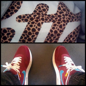 Patta - Patta Leopard Print Logo Tee & Nike x Patta x Parra 5th Anniversary Air Max 1 Sneakers - Accessories Near Me - Amsterdam, New Hampshire Patta - Patta Leopard Print Logo Tee & Nike x Patta x Parra 5th Anniversary Air Max 1 Sneakers - Accessories Near Me - Amsterdam, New Hampshire