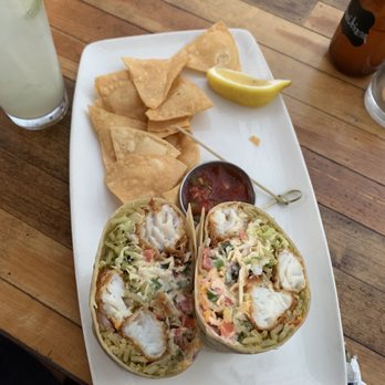 Benchmark Eatery - Beer battered fish burrito - New American Near Me - Santa Barbara, California