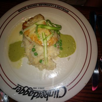 Clinkerdagger - Halibut with peas and asparagus (I don't think so) - Seafood Near Me - Spokane, Washington