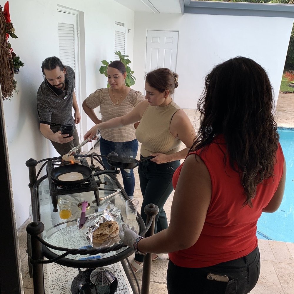 Ayesha's Kitchen - Cooking Roti in gas grill - Cooking Schools Near Me - Miami, Florida Ayesha's Kitchen - Cooking Roti in gas grill - Cooking Schools Near Me - Miami, Florida
