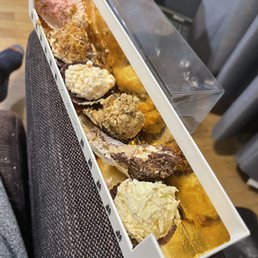 A sampler of all the flavors. They smooshed together on the walk home. So good!