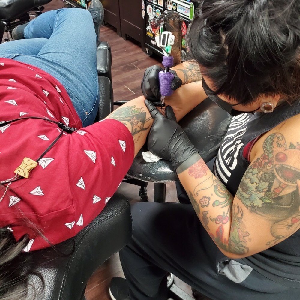 Black Sacrament Tattoo - Minty working her skillz! - Tattoo Near Me - Las Vegas, Nevada Black Sacrament Tattoo - Minty working her skillz! - Tattoo Near Me - Las Vegas, Nevada