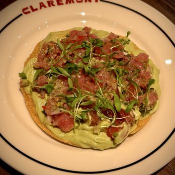 Claremont - Tuna tartare tostada - American Near Me - Dallas, Texas Claremont - Tuna tartare tostada - American Near Me - Dallas, Texas