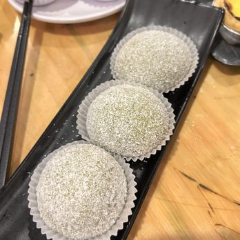 Koi Palace - Green tea durian mochi, does not contain peanuts! - Dim Sum Near Me - Daly City, California Koi Palace - Green tea durian mochi, does not contain peanuts! - Dim Sum Near Me - Daly City, California