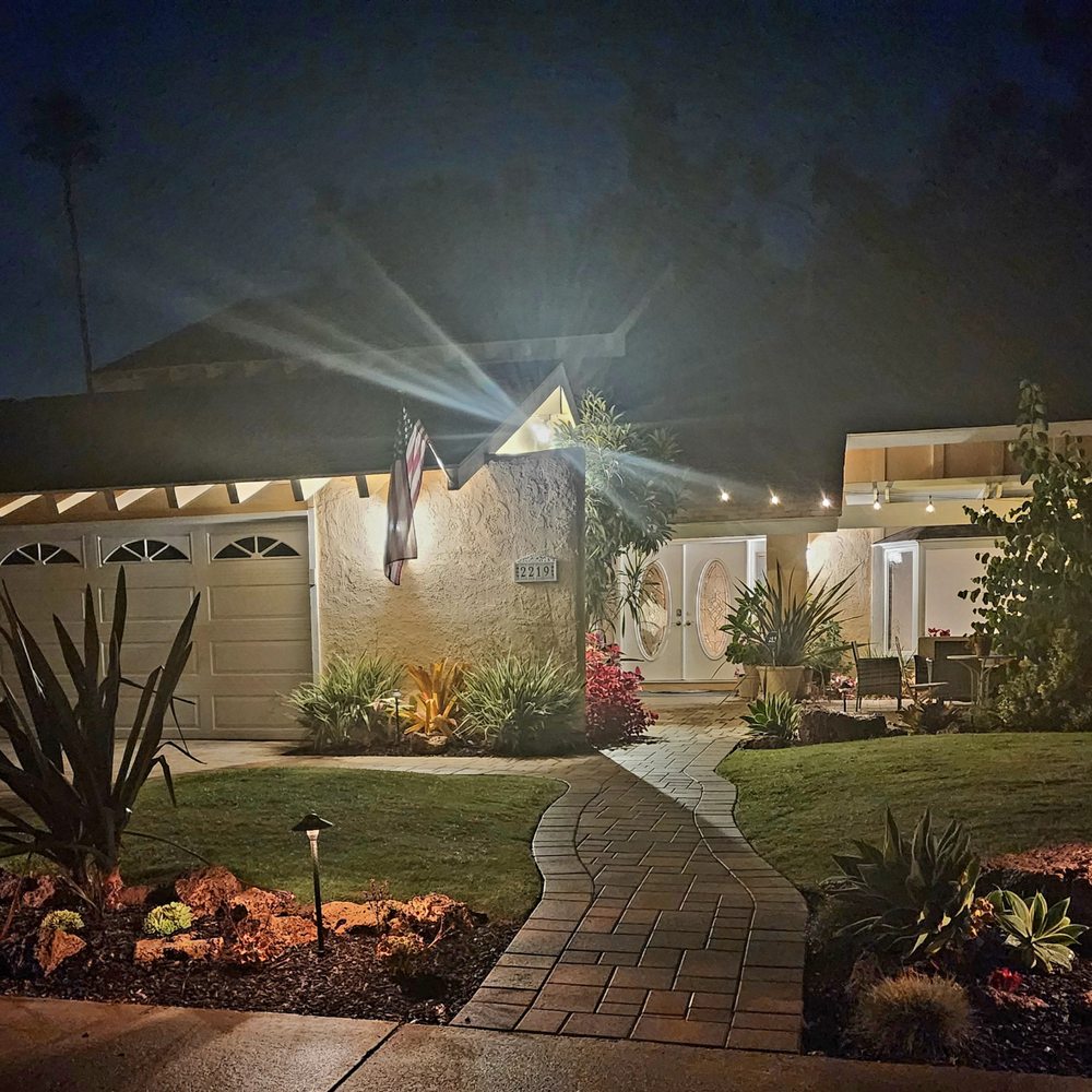 Coastal Greenscapes - a house at night - Landscaping Near Me - Anaheim, California Coastal Greenscapes - a house at night - Landscaping Near Me - Anaheim, California