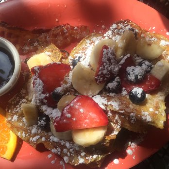 2Schae Cafe - This was not on menu, but should be next forth. French Toast with Strawberry,Banana and Blueberry with powder sugar. patriotic French Toast - Sandwiches Near Me - St Louis, Missouri 2Schae Cafe - This was not on menu, but should be next forth. French Toast with Strawberry,Banana and Blueberry with powder sugar. patriotic French Toast - Sandwiches Near Me - St Louis, Missouri