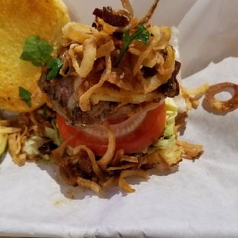 Park Burger - The seriously delicious, "of the month burger" featuring bacon bourbon jam, crispy onions and MORE. My mouth is watering at the thought!! - Burgers Near Me - Denver, Colorado