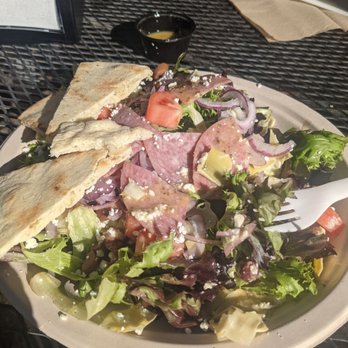 Back Road Pizza - Greek salad... Enough for two! - Pizza Near Me - Santa Fe, New Mexico