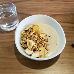 Interval - Toasty, nutty housemade granola and oat yogurt. Vegan friends can enjoy too!