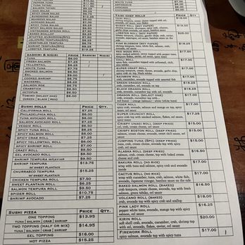 Taiki - Sushi menu - Sushi Bars Near Me - Guaynabo, Puerto Rico