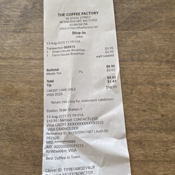 The Coffee Factory - the receipt for the coffee factory - Coffee & Tea Near Me - Newburyport, Massachusetts The Coffee Factory - the receipt for the coffee factory - Coffee & Tea Near Me - Newburyport, Massachusetts