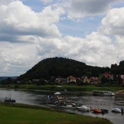Stadt Wehlen - Bl8ck von der Stadt Wehlen zur Elbe