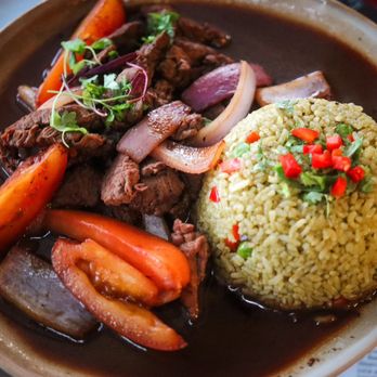 Costanera Peruvian Cuisine - Lomo Saltado (can be made gluten free with white rice) - Peruvian Near Me - Greater Northdale, Florida Costanera Peruvian Cuisine - Lomo Saltado (can be made gluten free with white rice) - Peruvian Near Me - Greater Northdale, Florida