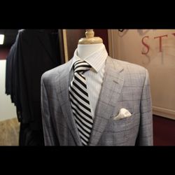 Custom tailored sports coat and accessories from A. Smith Clothiers Private Label Brand.