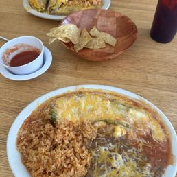 Chile relleno plate and 2 crunchy shredded beef taco plate Chile relleno plate and 2 crunchy shredded beef taco plate