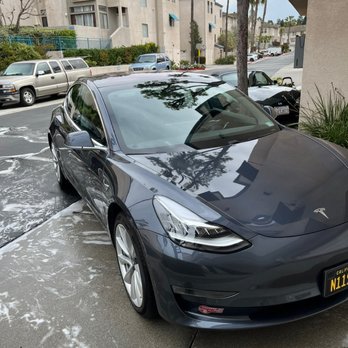 Lou's Mobile Wash - Client got a ceramic coating on their Tesla. Came out great! - Auto Detailing Near Me Lou's Mobile Wash - Client got a ceramic coating on their Tesla. Came out great! - Auto Detailing Near Me