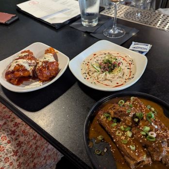 ANJU - Happy hour dishes: sticky ribs, kongguksu, and fried chicken - Korean Near Me - Washington, DC, District of Columbia ANJU - Happy hour dishes: sticky ribs, kongguksu, and fried chicken - Korean Near Me - Washington, DC, District of Columbia