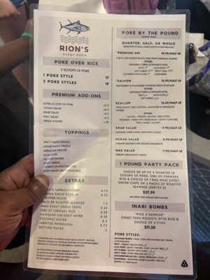 Menu photo 1 Rion's Ocean Room Orlando, FL Menu photo 1 Rion's Ocean Room Orlando, FL