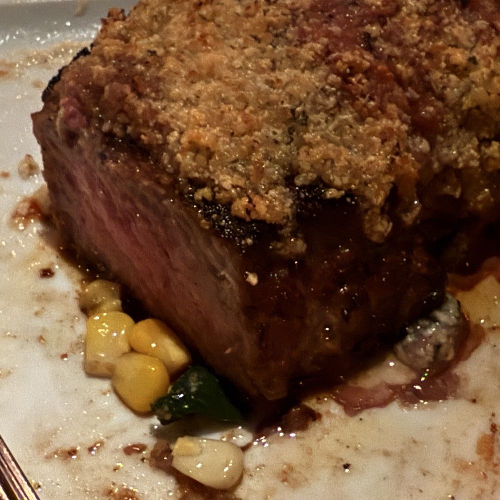 Mastro's Steakhouse - NY Steak Parmesan crust - Steakhouses Near Me - Chicago, Illinois Mastro's Steakhouse - NY Steak Parmesan crust - Steakhouses Near Me - Chicago, Illinois