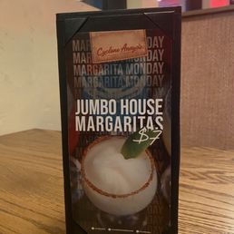 Monday night $7 jumbo margarita special !