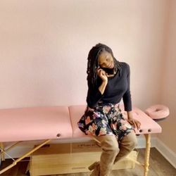 Living Womb Spa - Candid photo of me Waiting for organic Tea & a VSteam