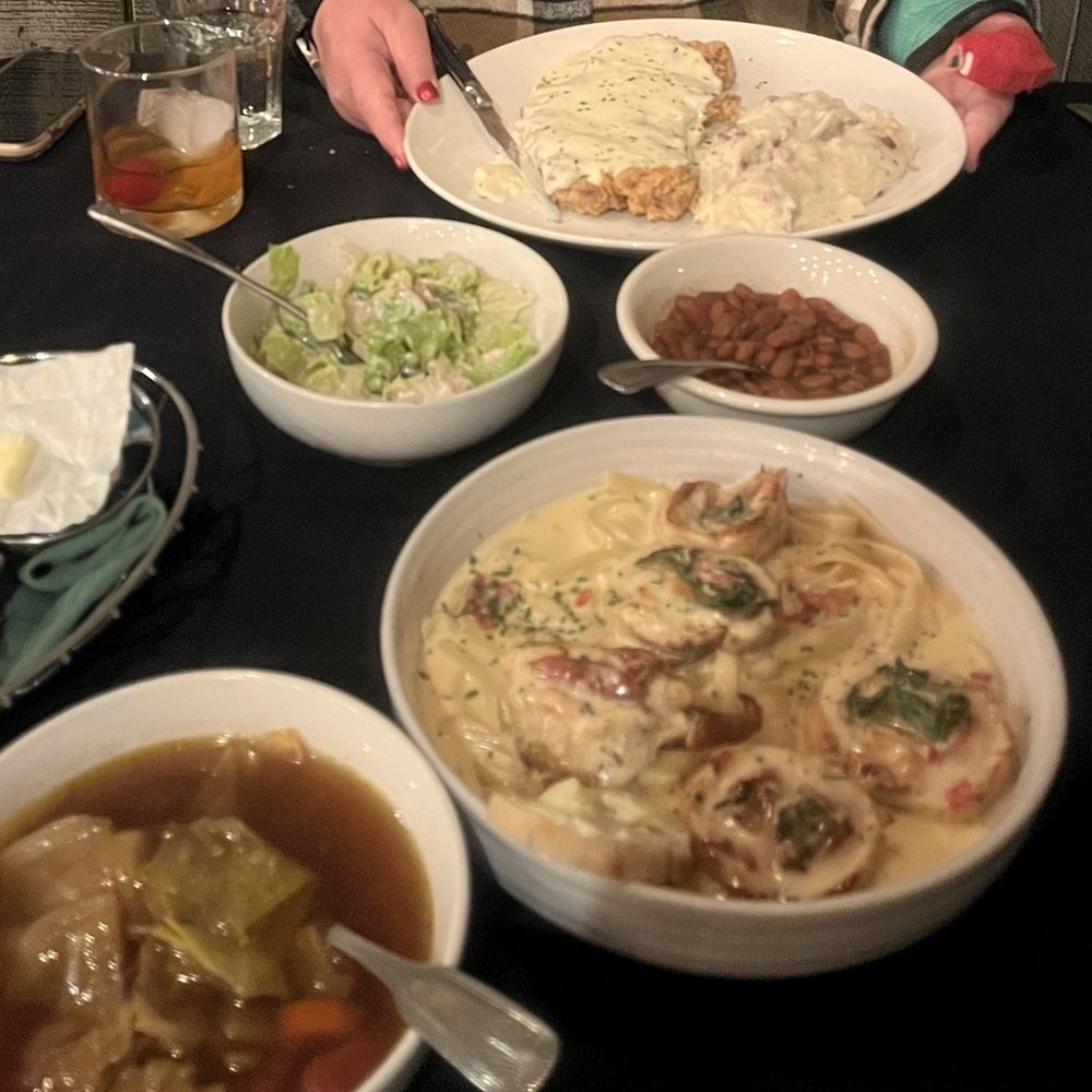 Chicken Fried Steak, Chicken Florentine, Cabbage Soup Chicken Fried Steak, Chicken Florentine, Cabbage Soup