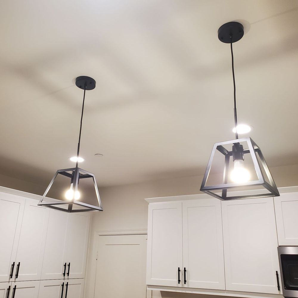 Nicks Electric - 2 new pendant lights matte black - Electricians Near Me