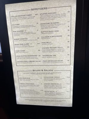 Menu photo 2 Steiner Ranch Steakhouse Austin, TX