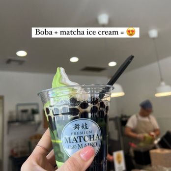 Matcha Cafe Maiko - greentea swirl with boba - Coffee & Tea Near Me - San Francisco, California Matcha Cafe Maiko - greentea swirl with boba - Coffee & Tea Near Me - San Francisco, California