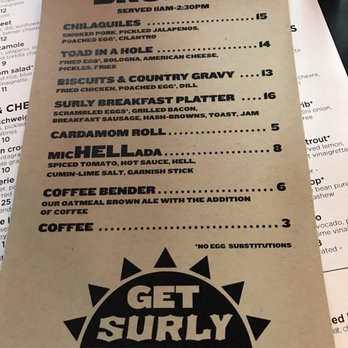 Surly Brewing - Brunch menu - Breweries Near Me - Minneapolis, Minnesota