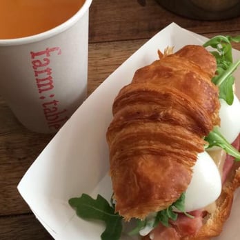 Farm : Table - Egg on Croissant and Seasonal House Juice! - Coffee & Tea Near Me - San Francisco, California
