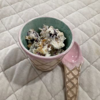 Kitsch - Homemade ice cream in Ice cream cup with spoon that I painted - Art Classes Near Me - Fullerton, California