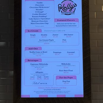 Foxtail Coffee - Ice cream menu - Coffee & Tea Near Me - Davenport, Florida